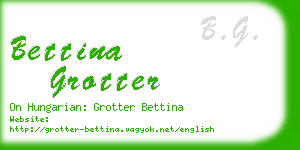 bettina grotter business card